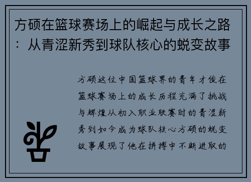方硕在篮球赛场上的崛起与成长之路：从青涩新秀到球队核心的蜕变故事